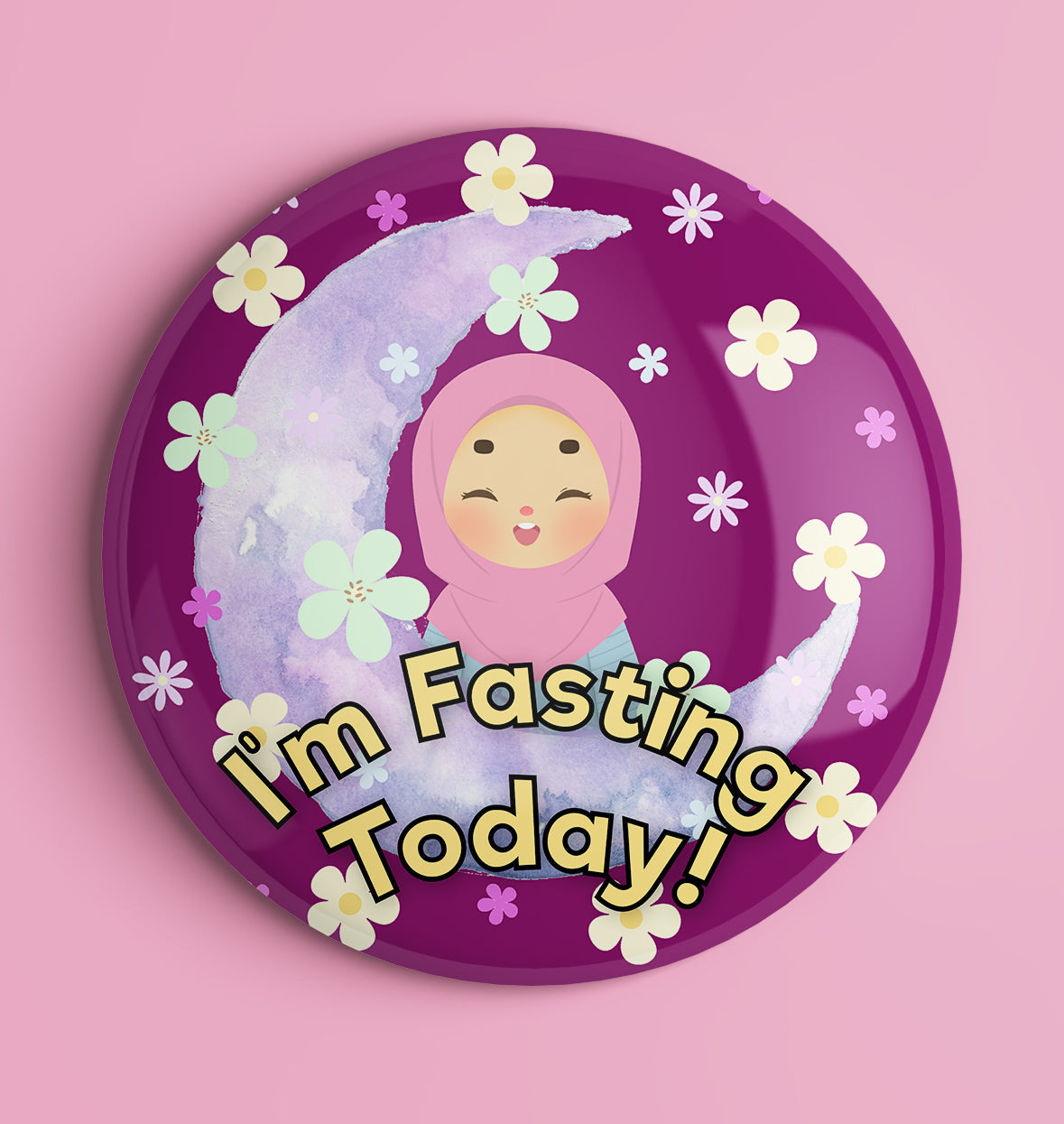 I'm Fasting Today Badge - Girl