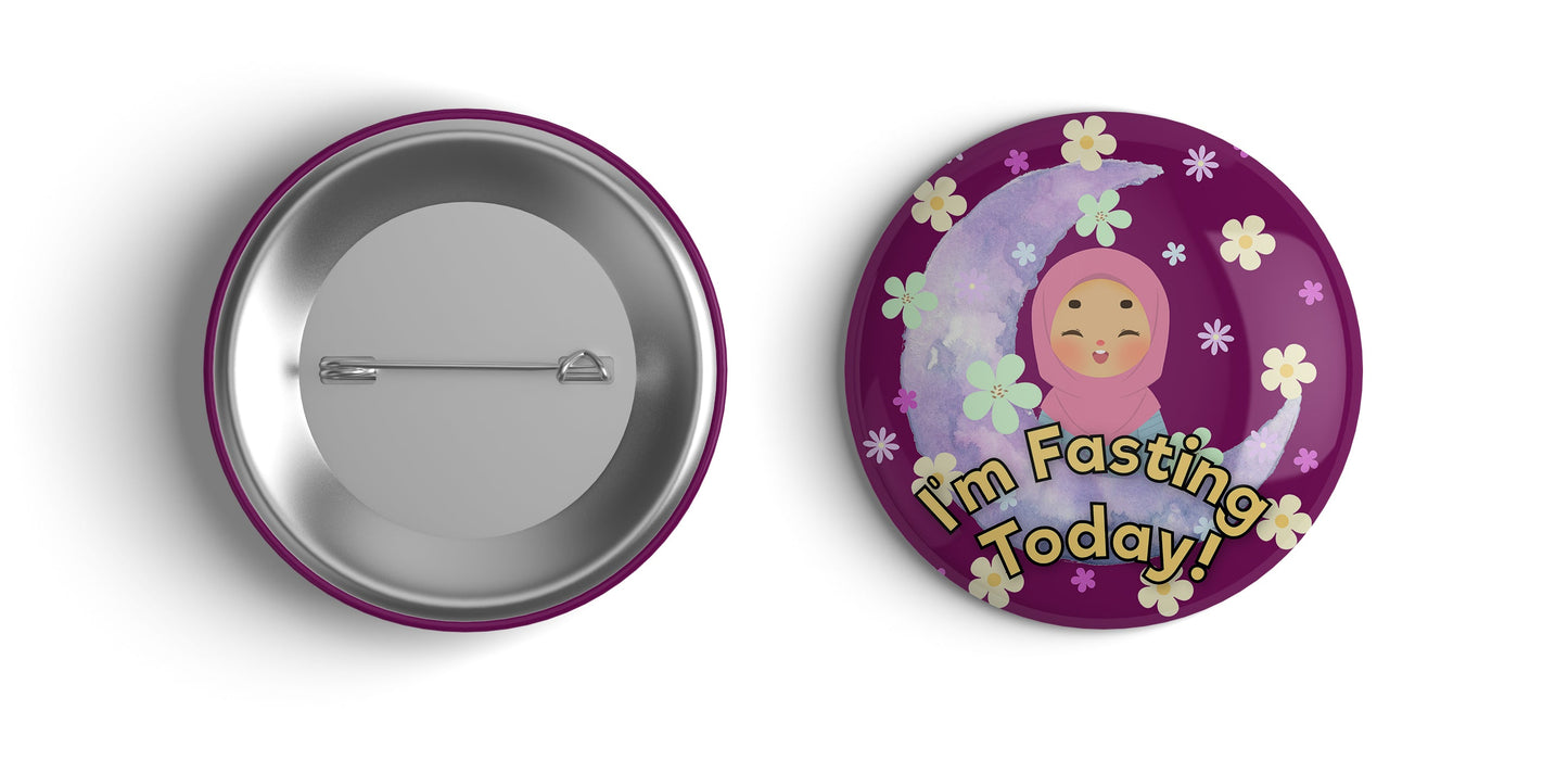 I'm Fasting Today Badge - Girl